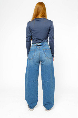Жіночі джинси вільного крою з високою посадкою